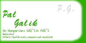 pal galik business card